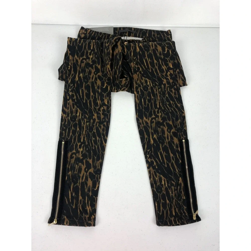 7 For All Mankind Womens 24 Jeans Legging Animal Print The Skinny Stretch NWT